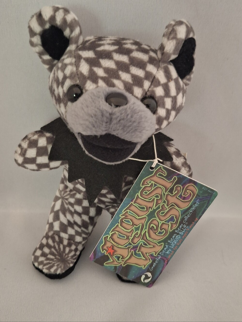 AUGUST WEST Grateful Dead Bean Dancing Bear Edition 3 NWT Liquid Blue 7" Plush